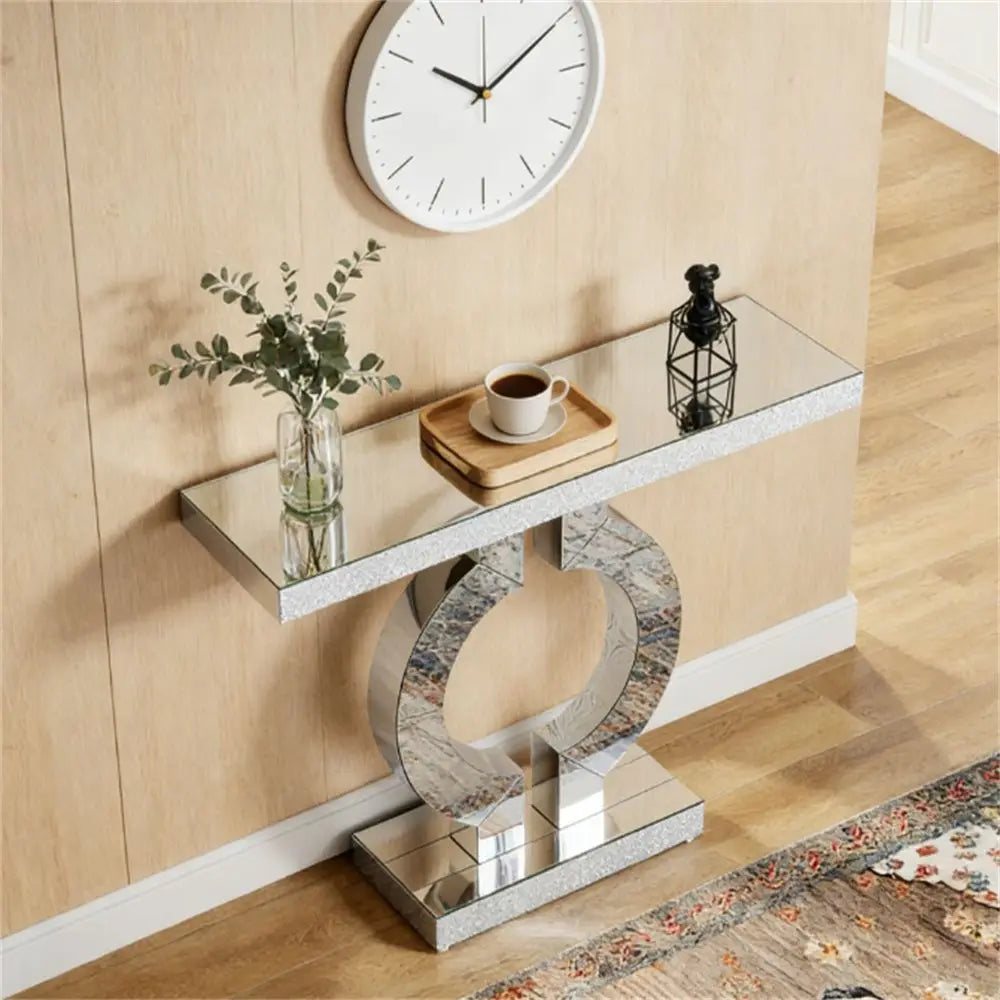 Oriana Reflective Console Table