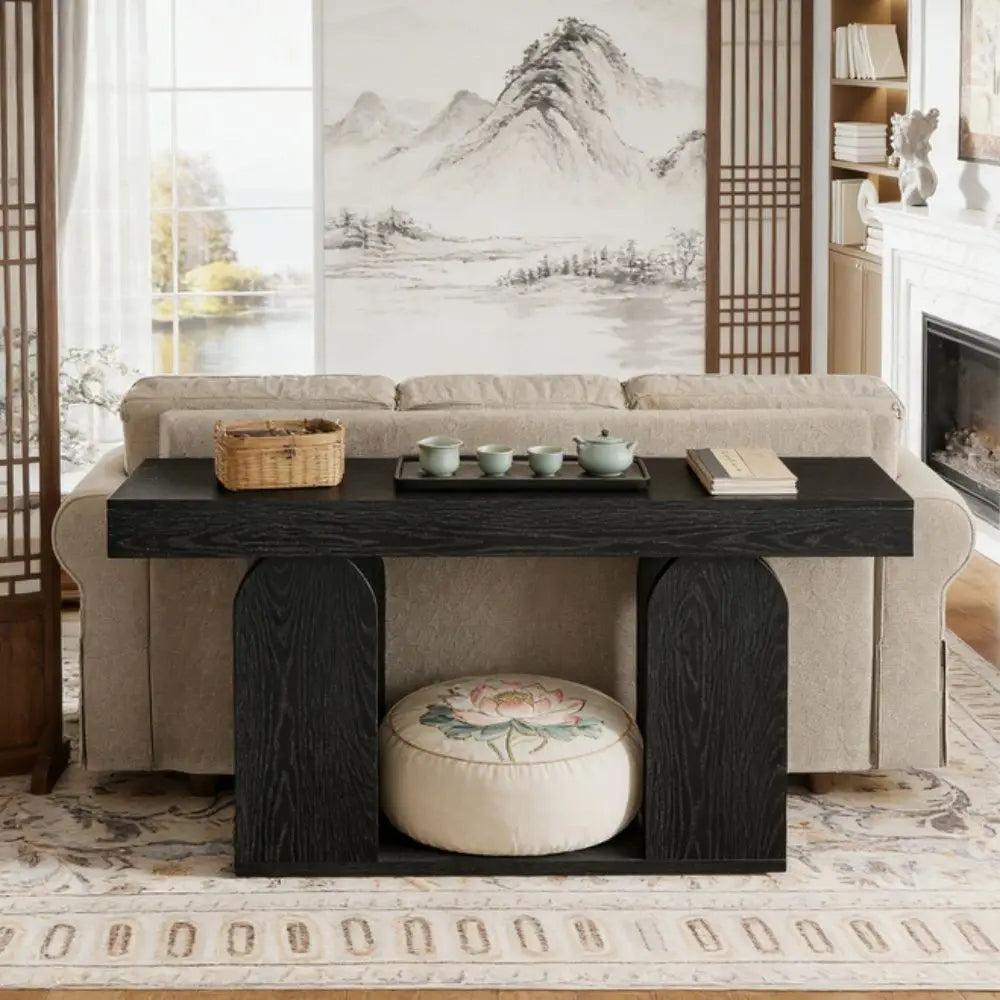 Alder Open-Shelf Console Table