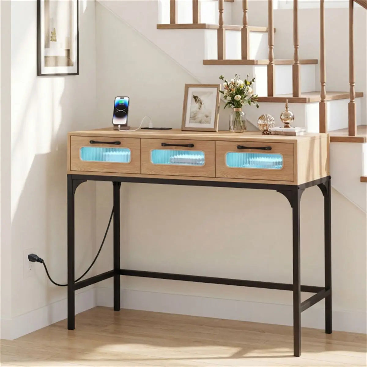 Luma Charging Console Table