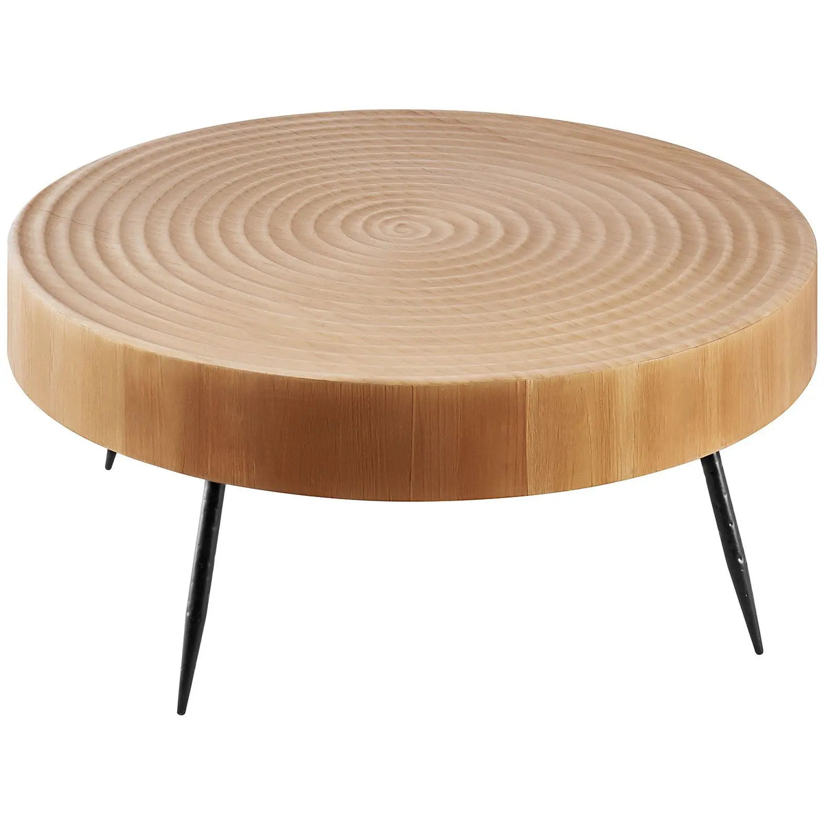 "Handmade Industrial Round Coffee Table Set of 2 31.3 in Easy Assembly Side & End Tables"