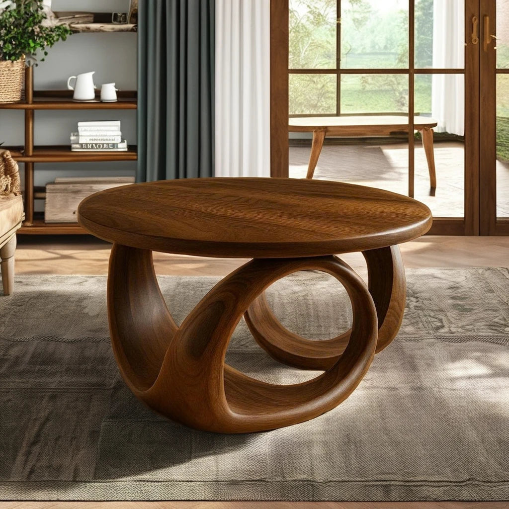 Solid wood coffee table with unique design customized size with low MOQ home furniture decor table- Vietnam Supplier