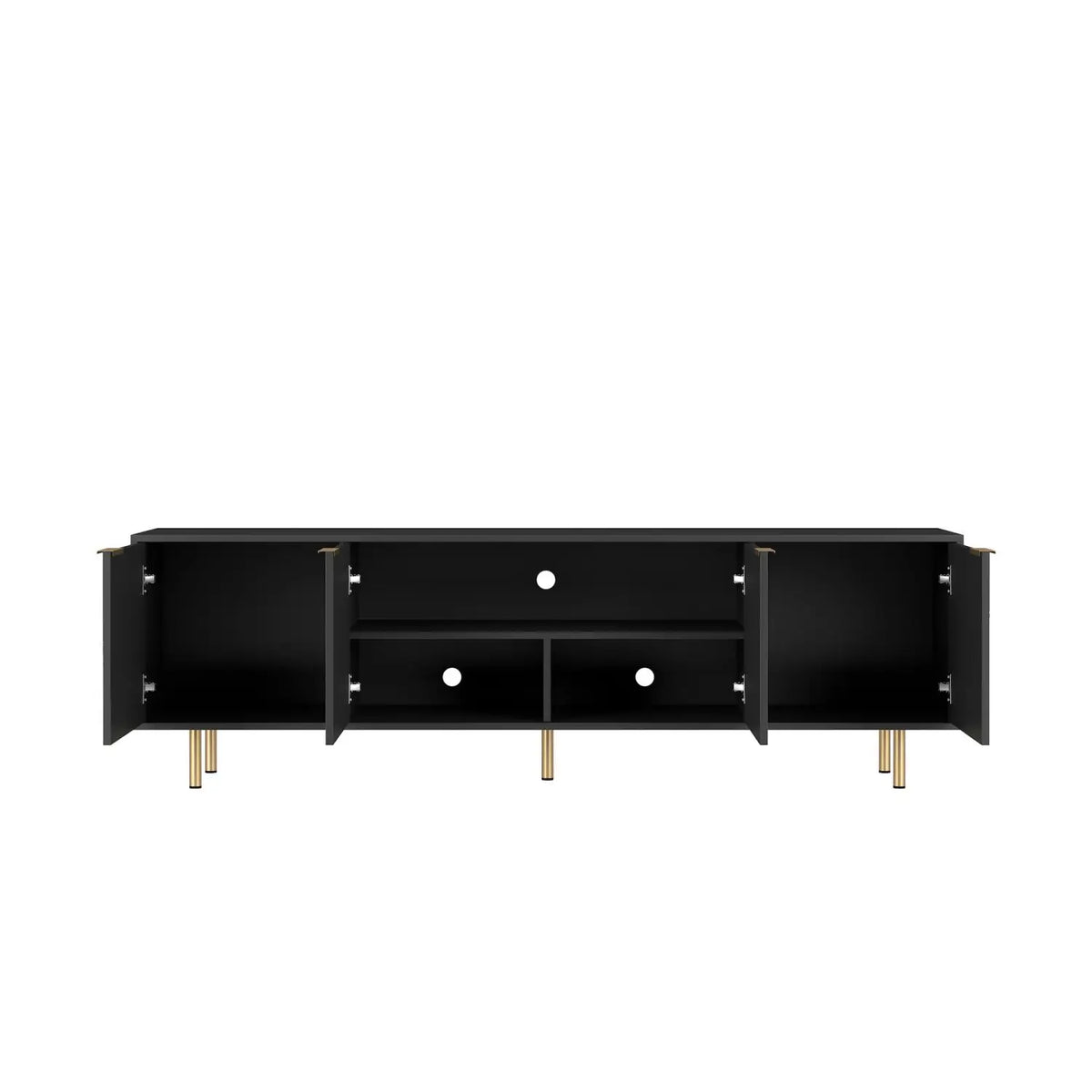 Black Fluted TV Console