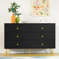 Hairpin Leg Six-Drawer Dresser