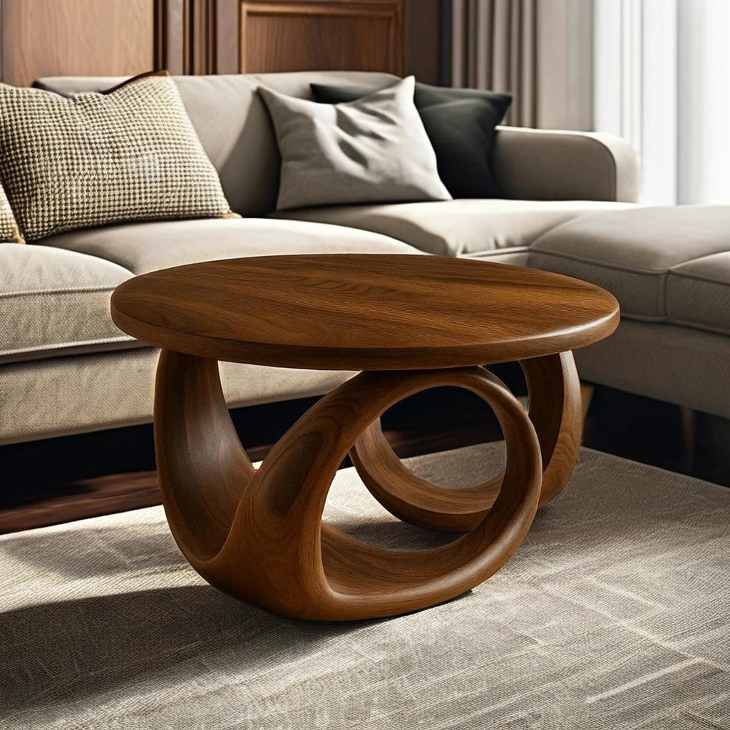 Solid wood coffee table with unique design customized size with low MOQ home furniture decor table- Vietnam Supplier