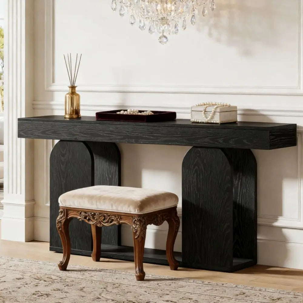Alder Open-Shelf Console Table