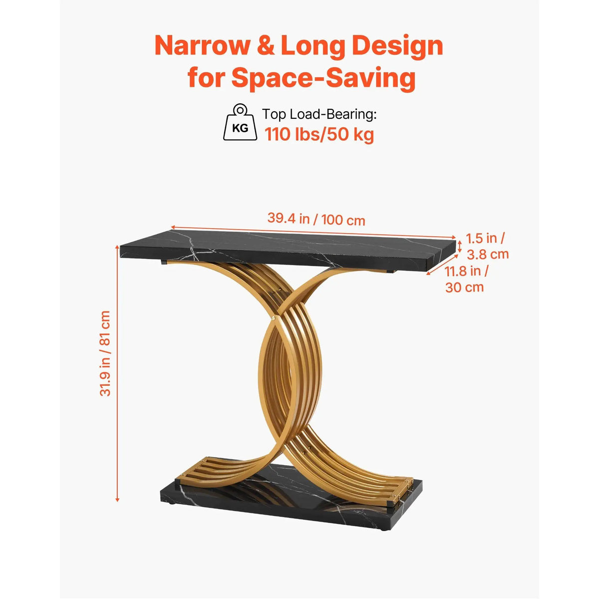 Aurelia Contrast Console Table