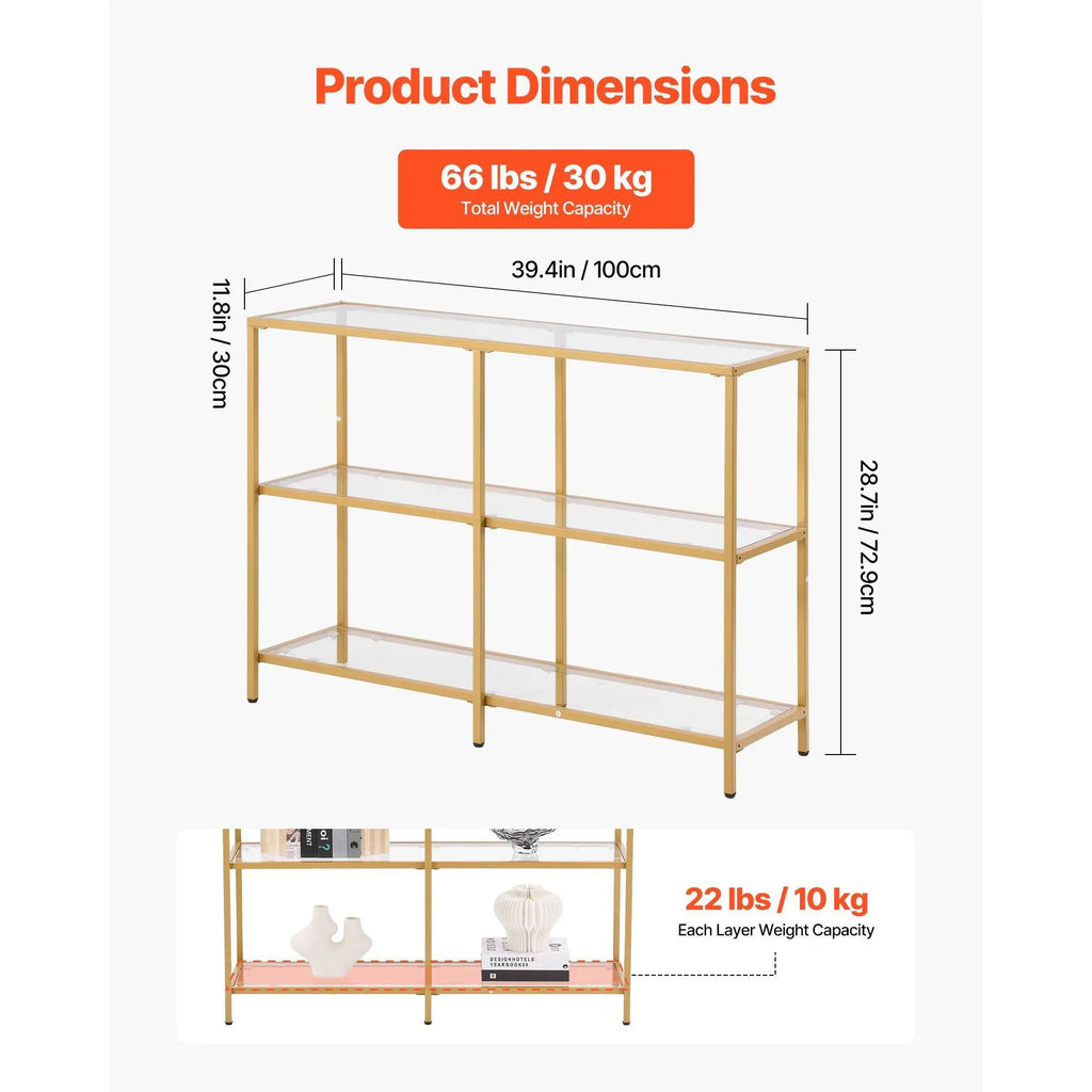 Aurelia Glass Console Table