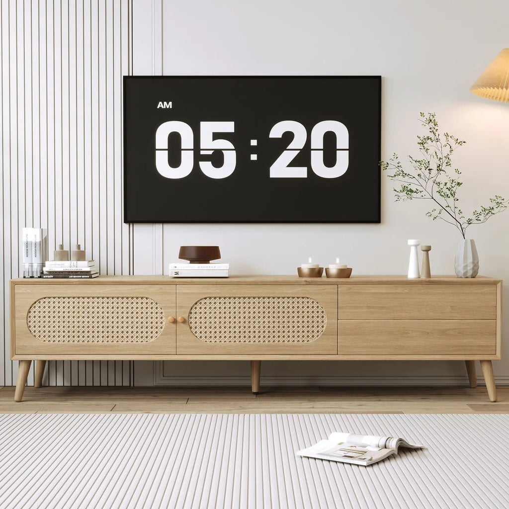 Natural Cane TV Console