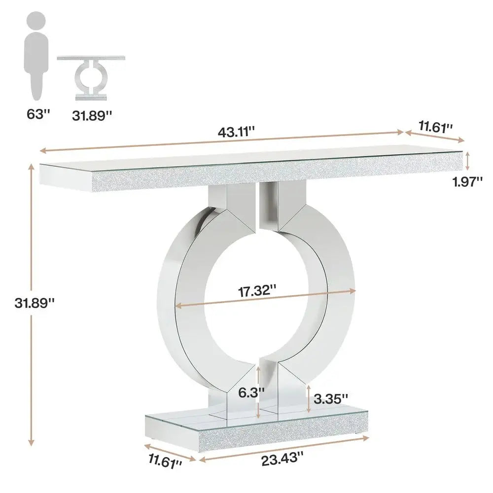 Oriana Reflective Console Table