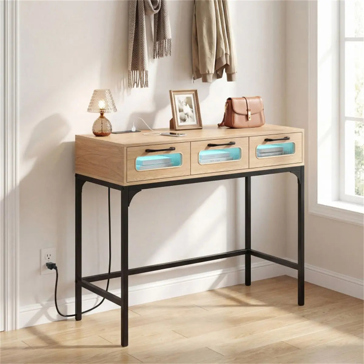 Luma Charging Console Table