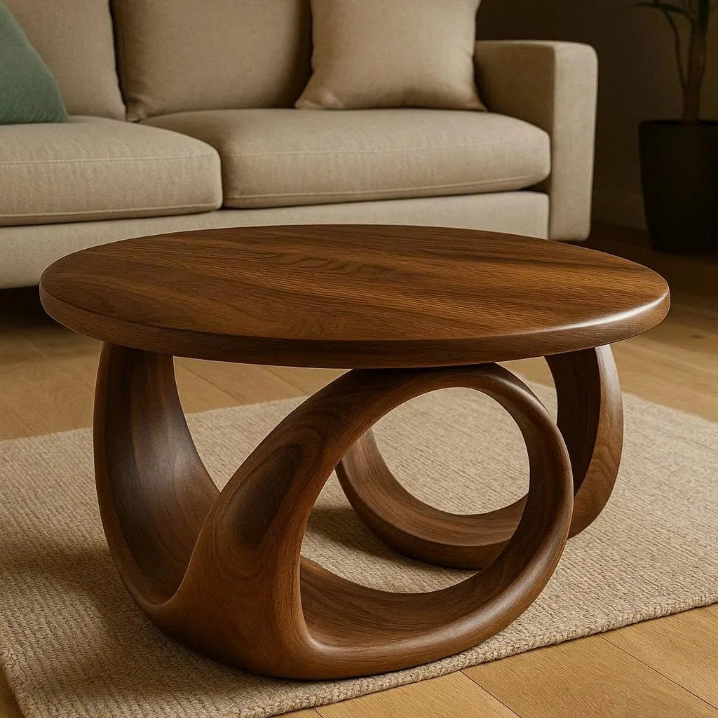 Solid wood coffee table with unique design customized size with low MOQ home furniture decor table- Vietnam Supplier