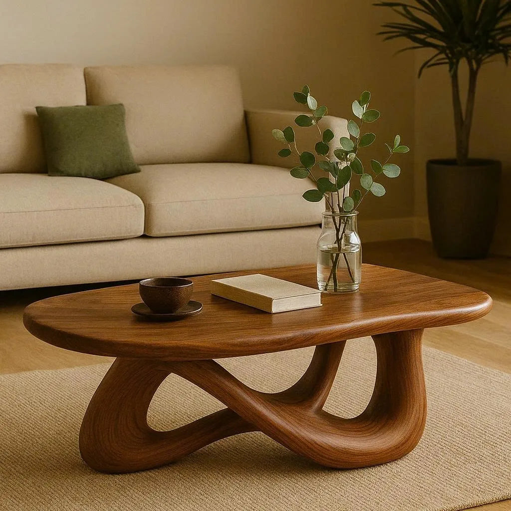 Solid wood coffee table with unique design customized size with low MOQ home furniture decor table- Vietnam Supplier