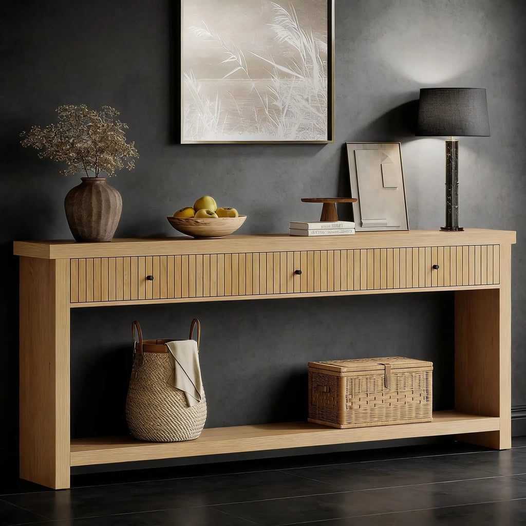 Alder Three-Drawer Console Table