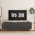 Black Fluted TV Console
