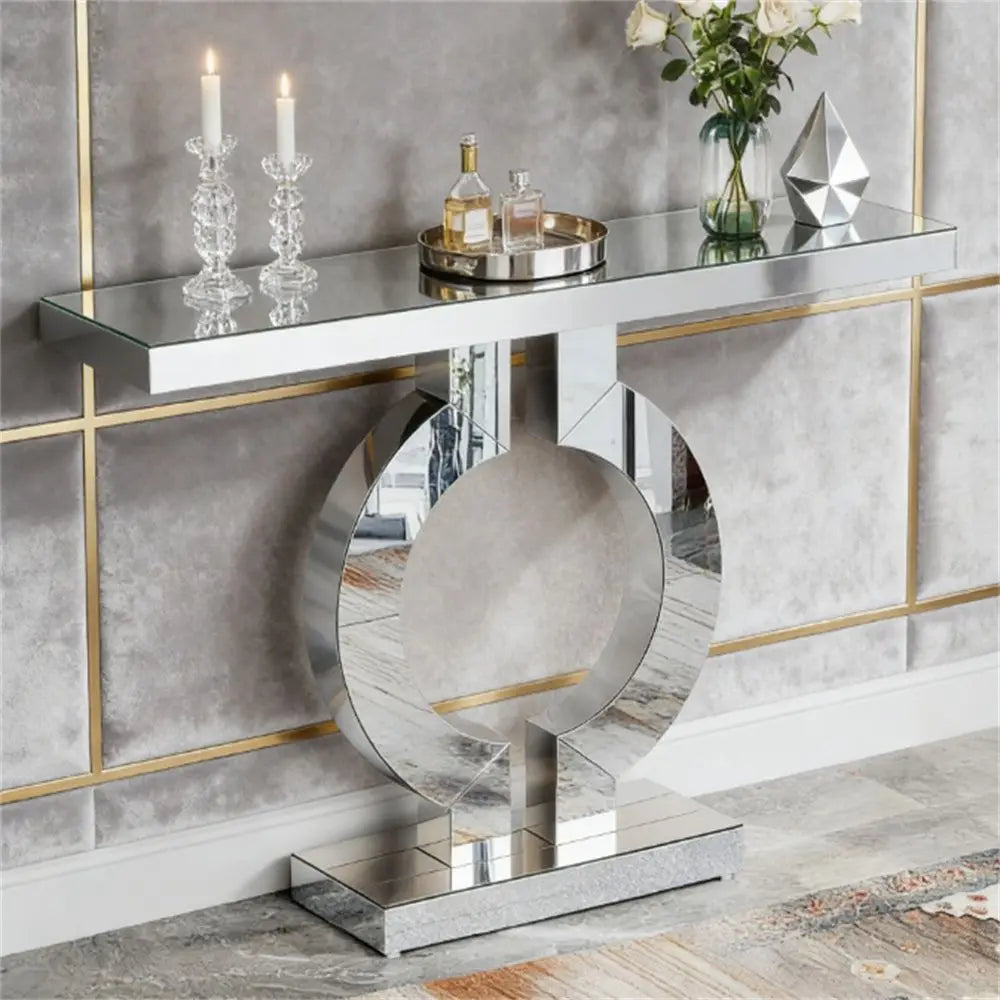 Oriana Reflective Console Table