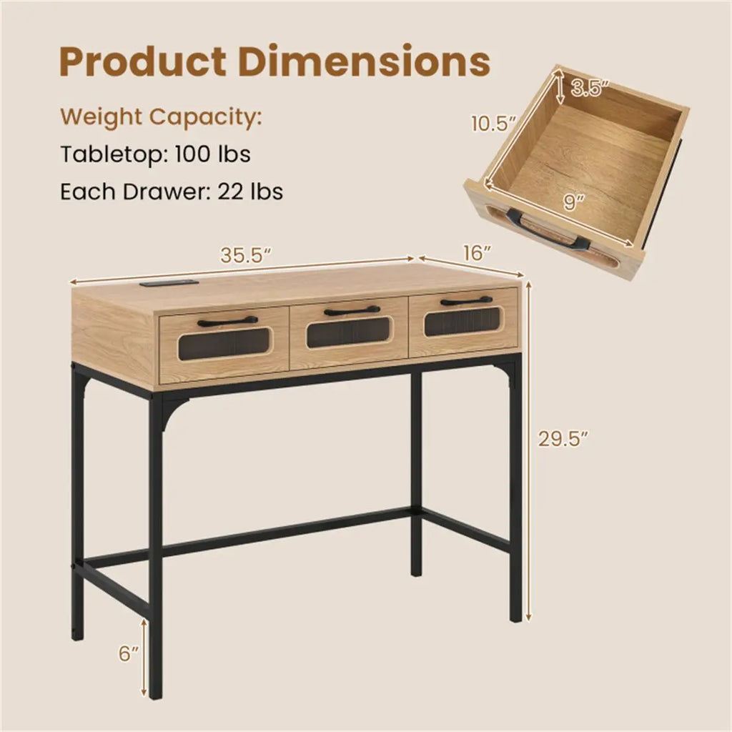 Luma Charging Console Table