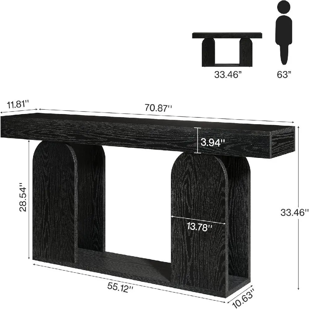 Alder Open-Shelf Console Table