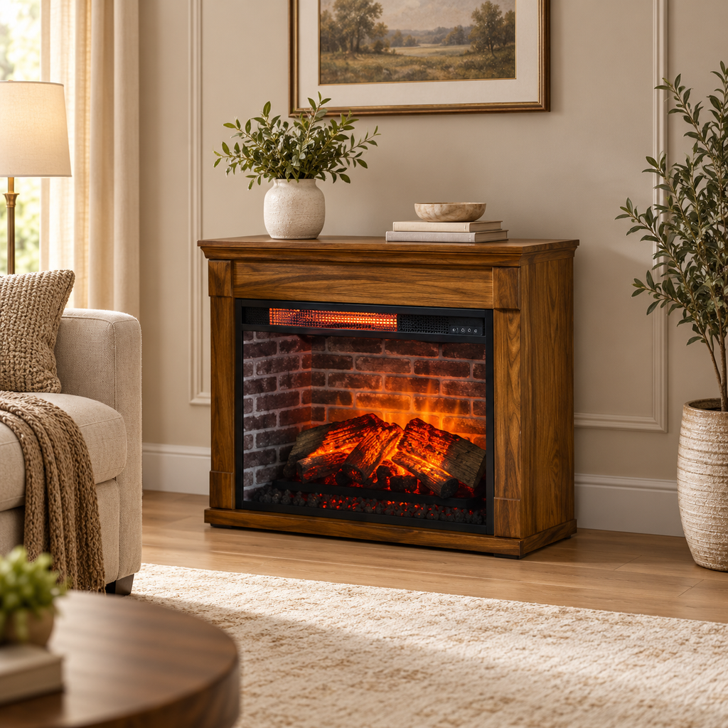 Walnut Fireplace Mantel