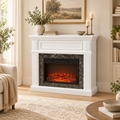 White Traditional Fireplace Mantel