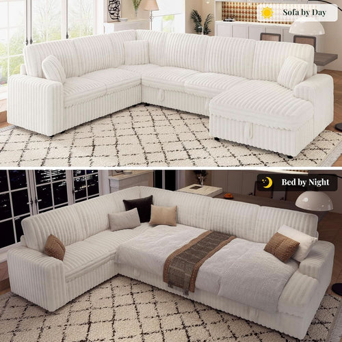 Alora Faux Fur Sleeper Sectional