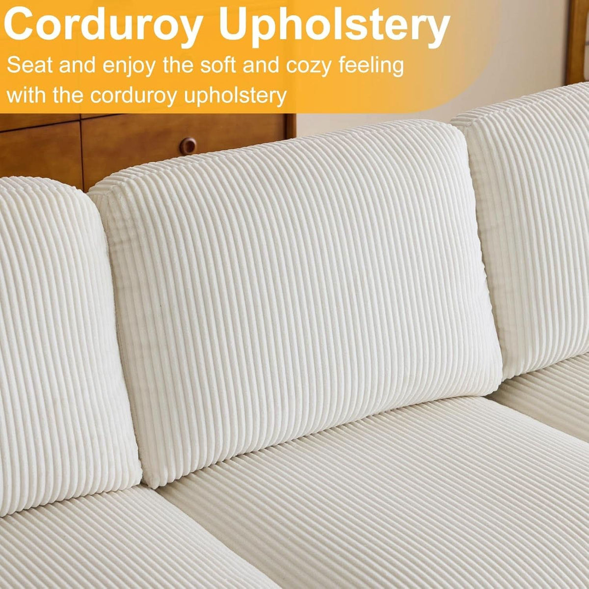 Lennox Corduroy U-Shaped Sectional