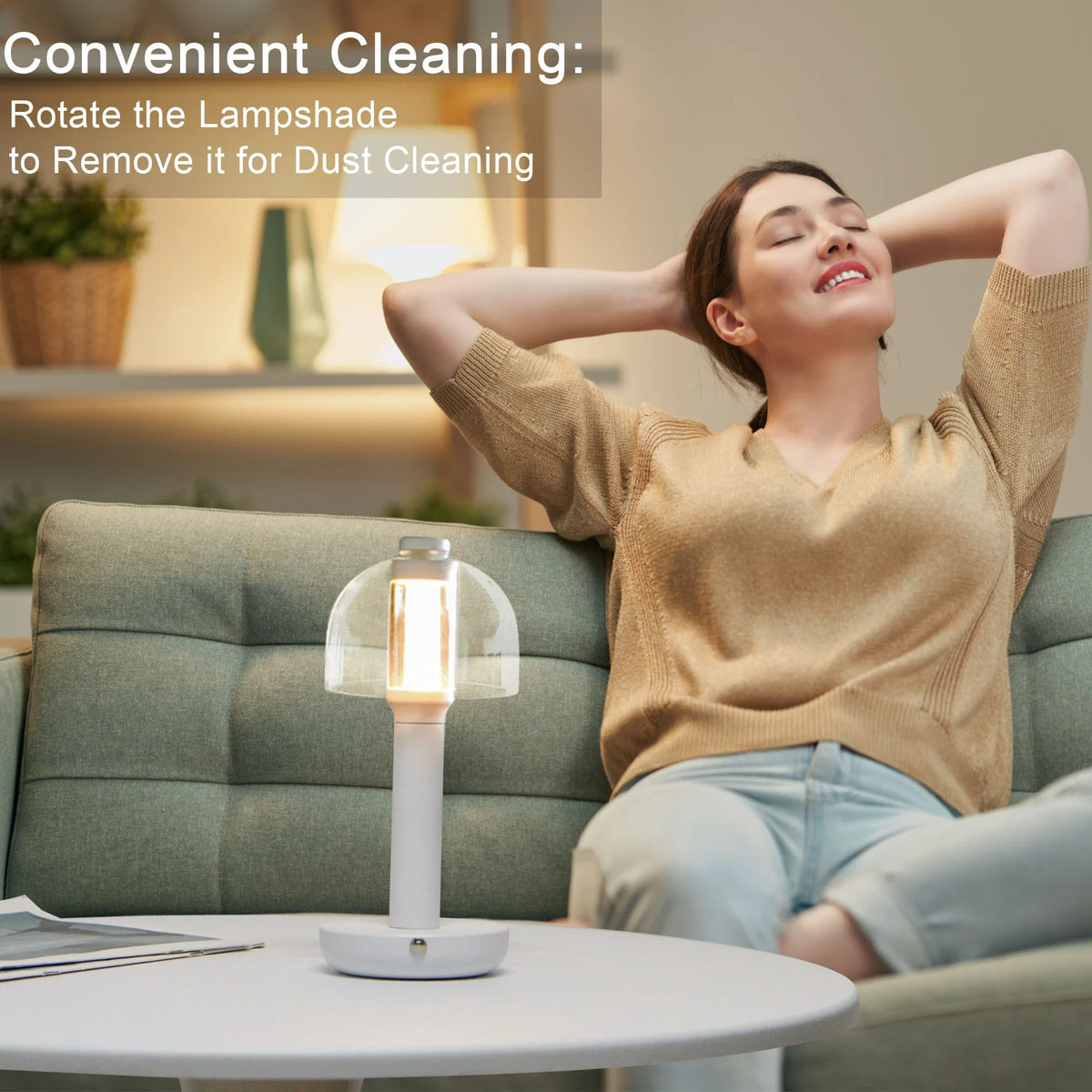 Glass Dome Touch Table Lamp