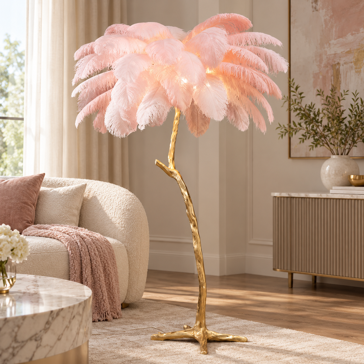 Aveline Feather Tree Floor Lamp