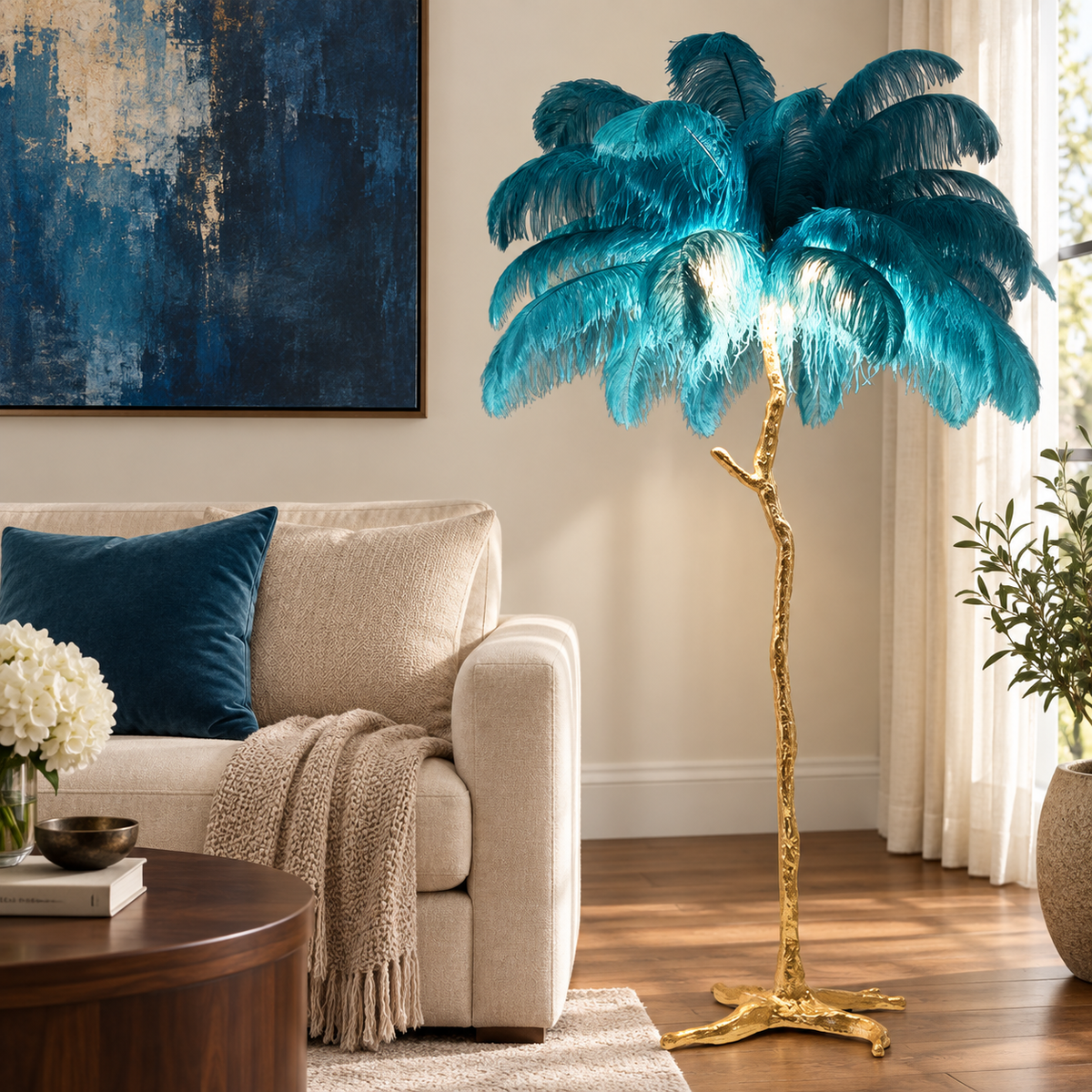Aveline Feather Tree Floor Lamp
