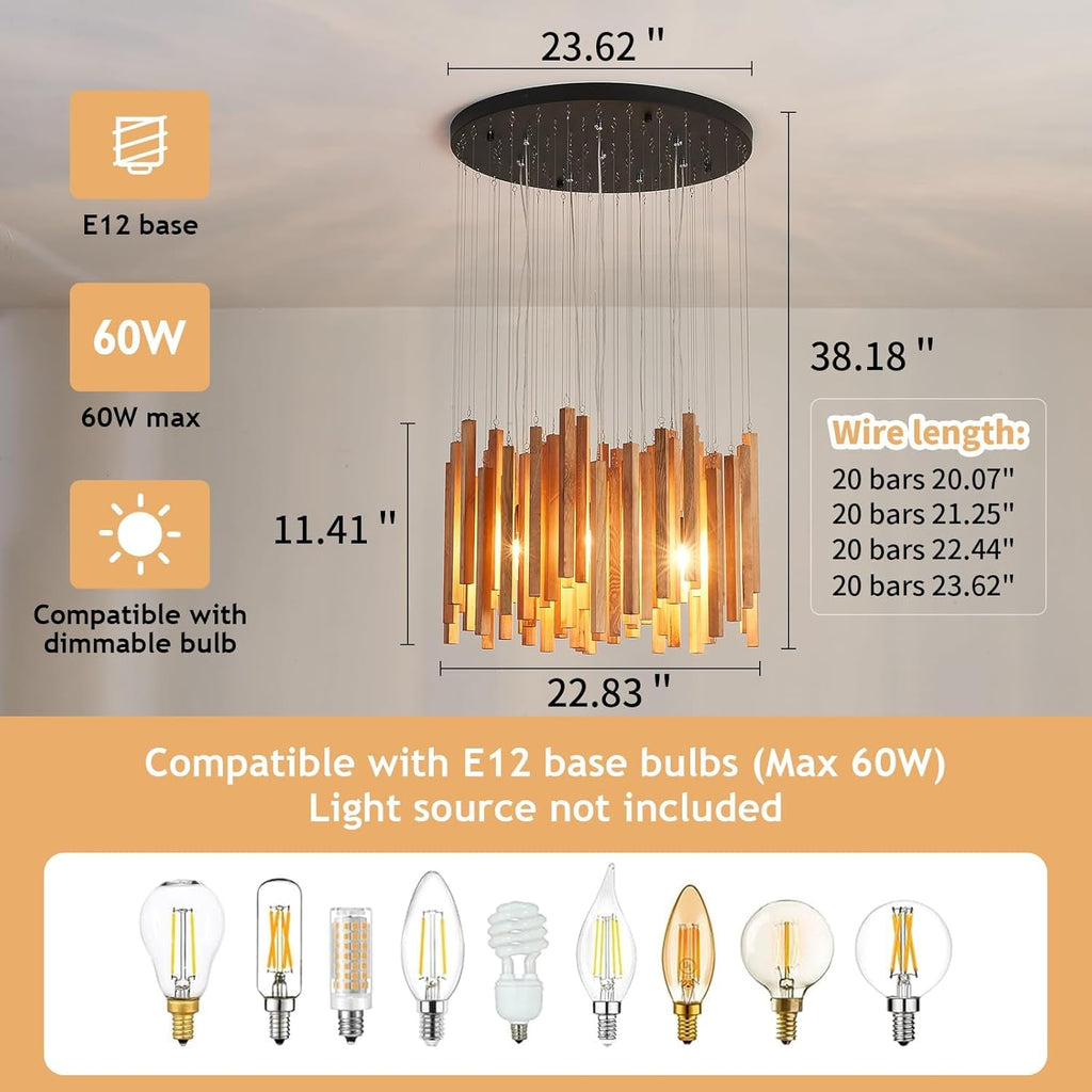 Arden Wood Chandelier