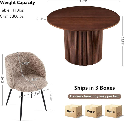 Amara 5-Piece Round Dining Set