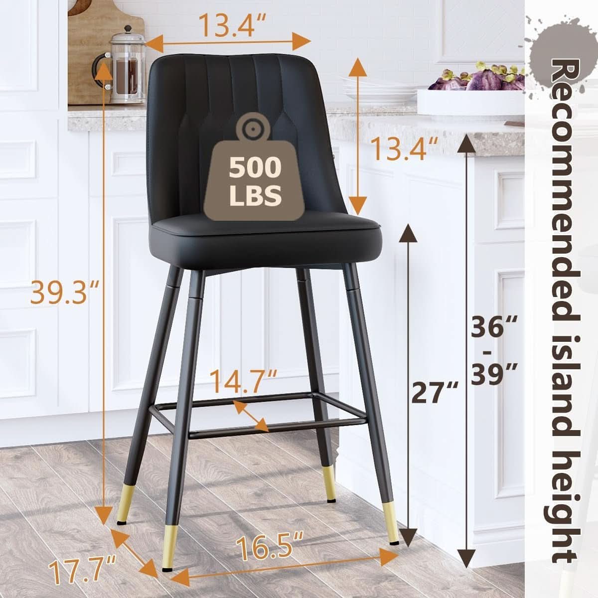 Noelle Channel Counter Stools, Set of 2