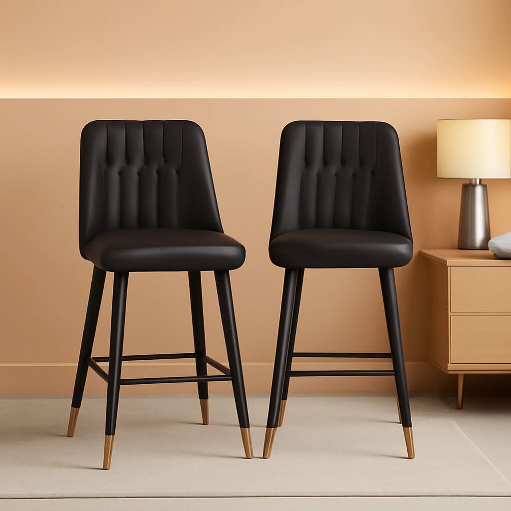 Noelle Channel Counter Stools, Set of 2