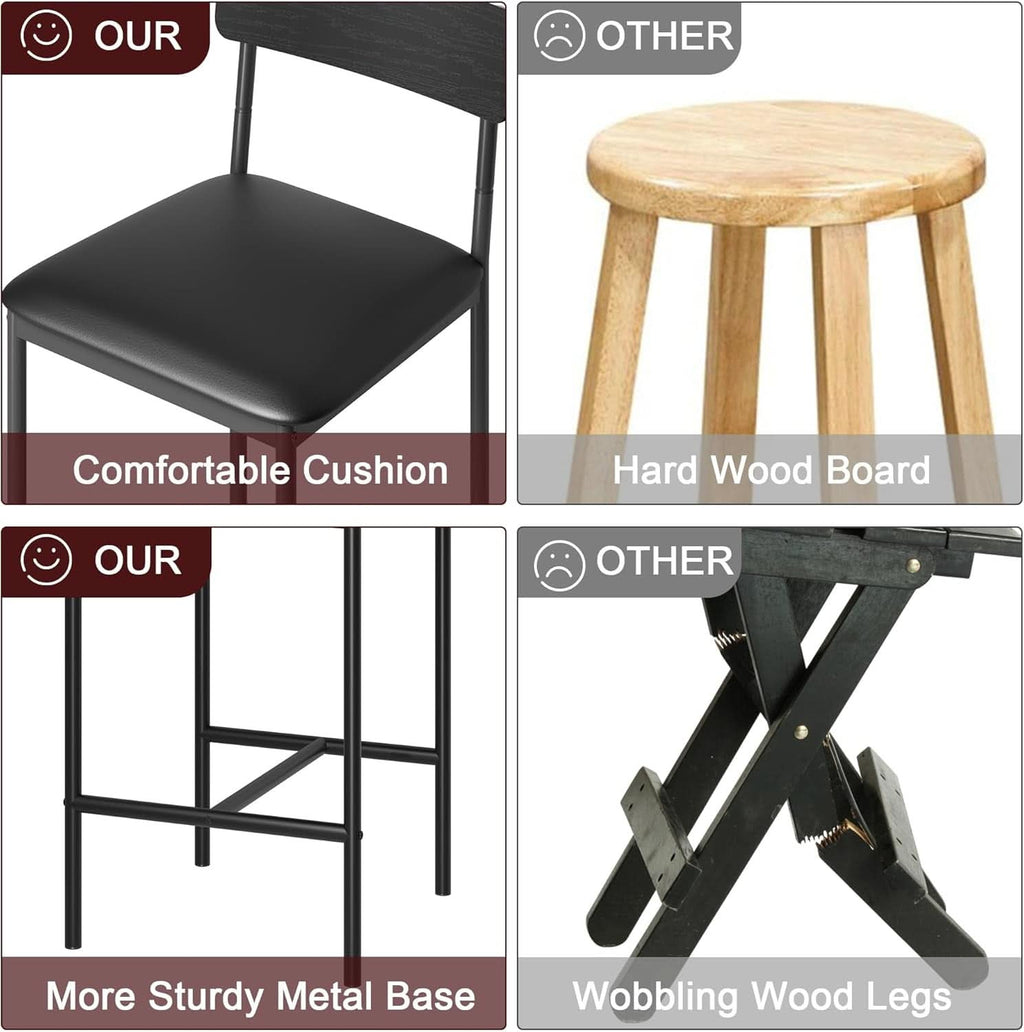 Milan Slim Counter Stools, Set of 4