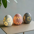 Ceramic Egg Accent Lamps — Set of 3
