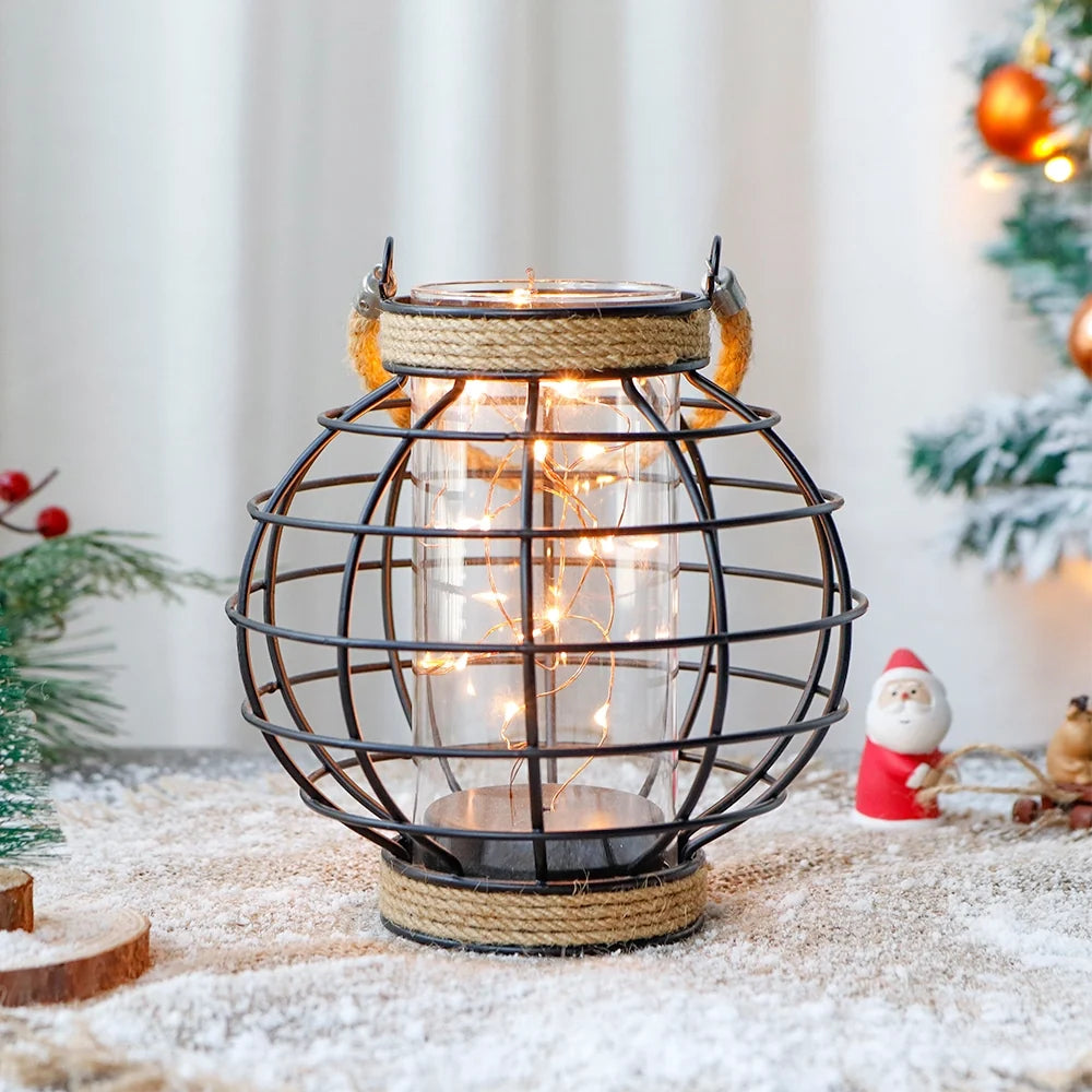 Rope-Trim Cage Lantern
