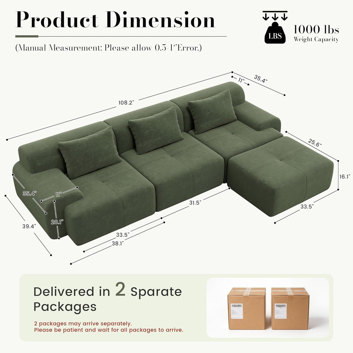 Maren Corduroy Modular Sectional