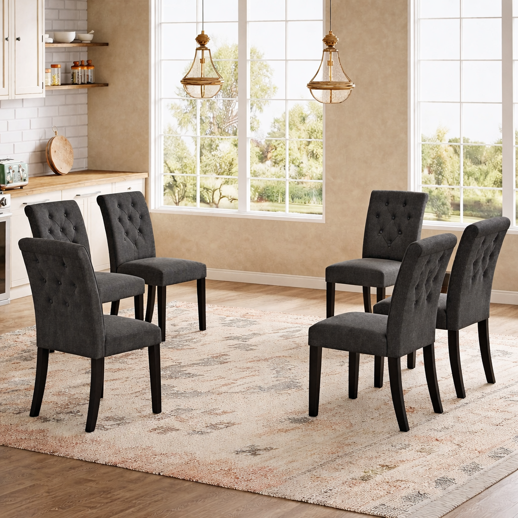 Bellamy 7-Piece Black Dining Set