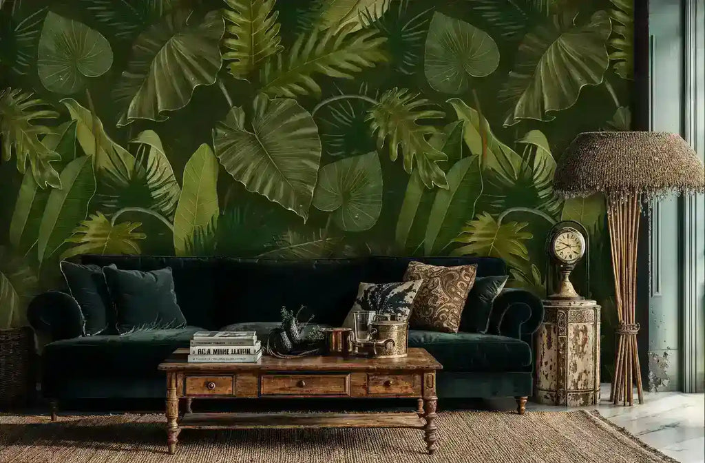Lush Botanical Jungle Wall Mural