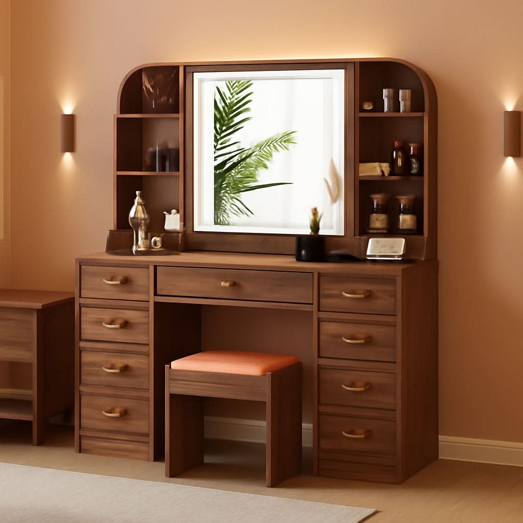 Rosalie Three-Piece Makeup Vanity Desk