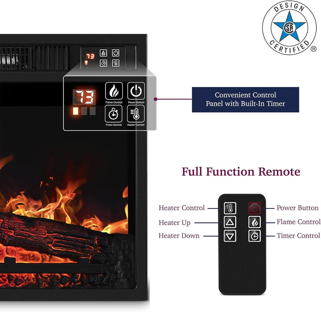 Slim Electric Fireplace Insert