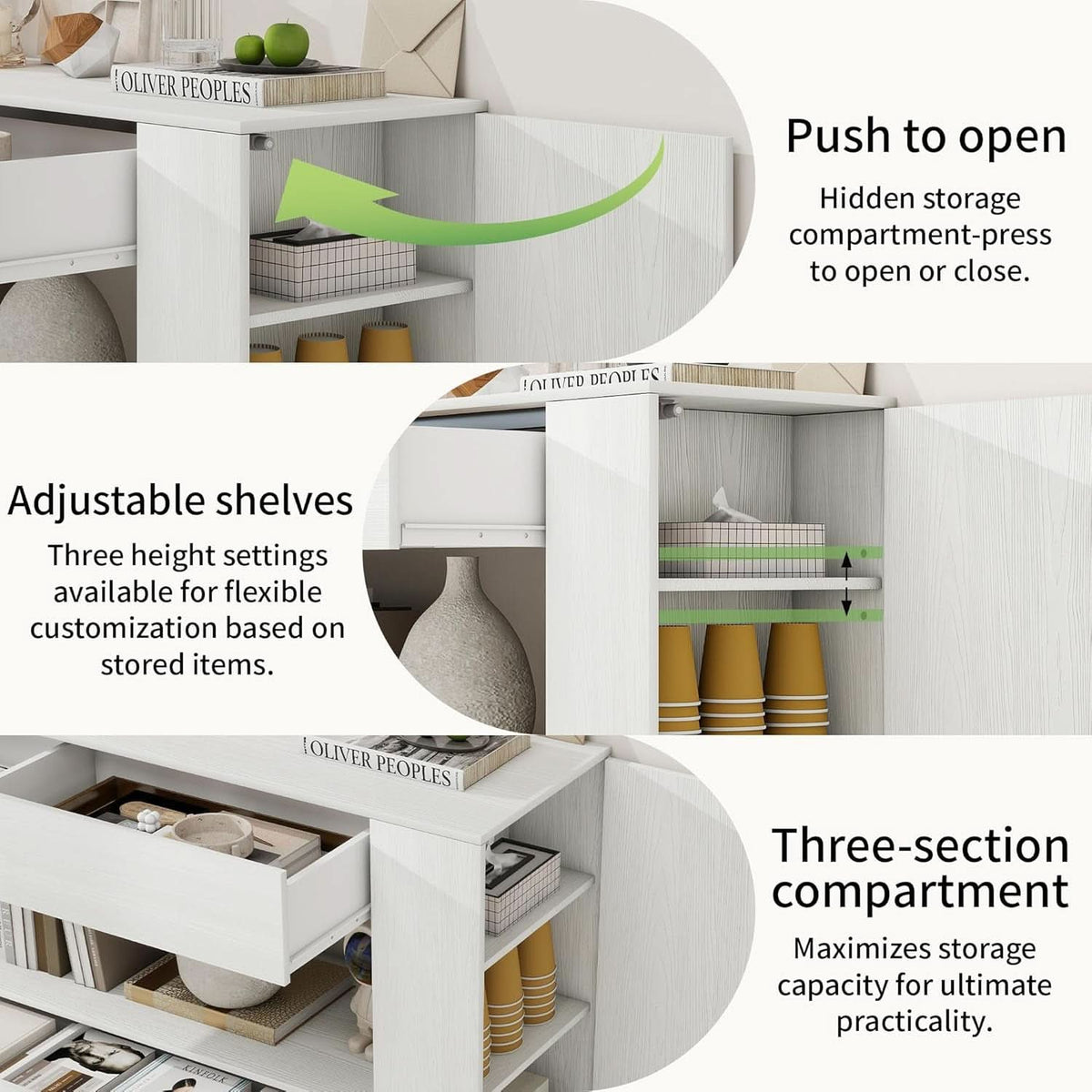 White Modern TV Console