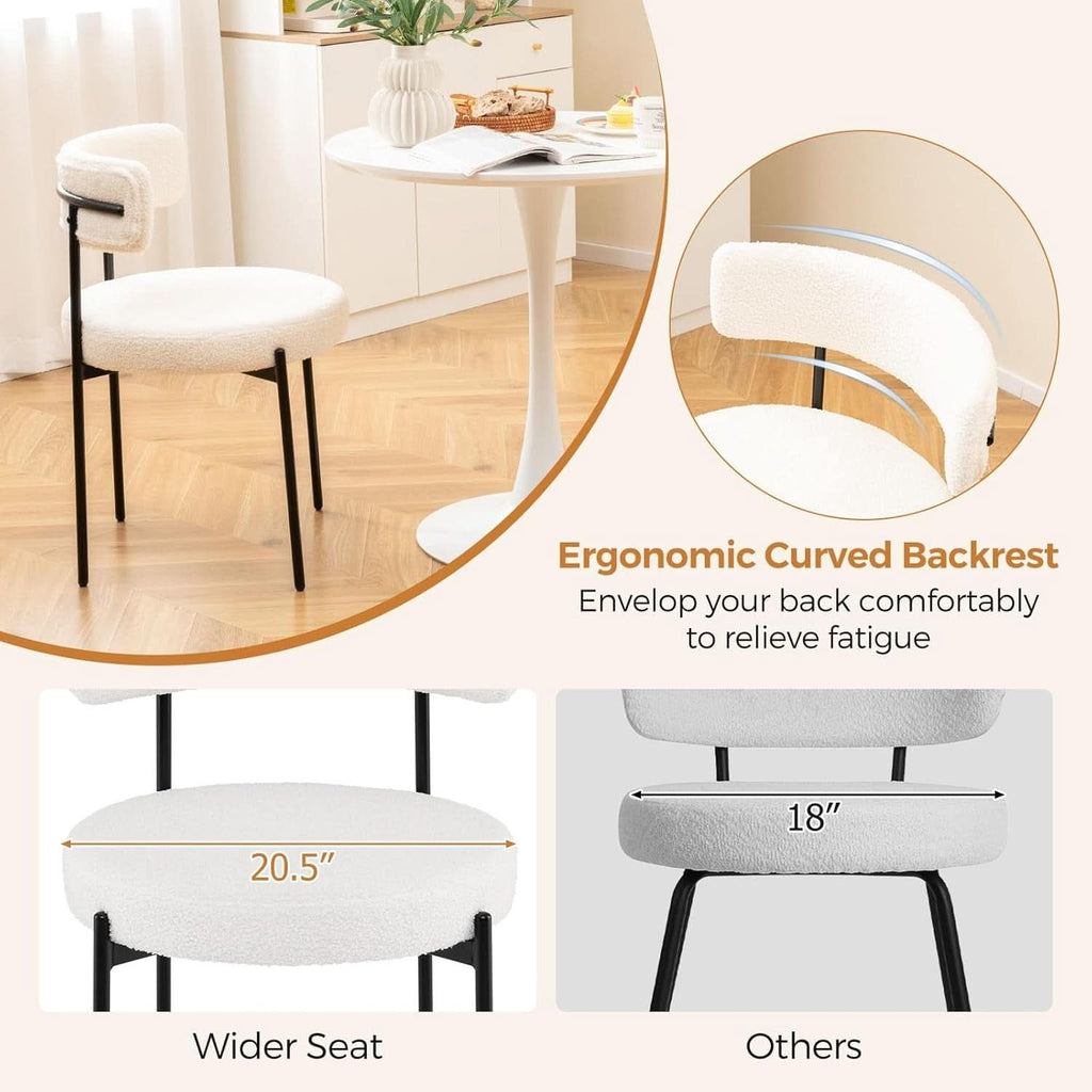 Éliane Sherpa Dining Chairs - Set of 2