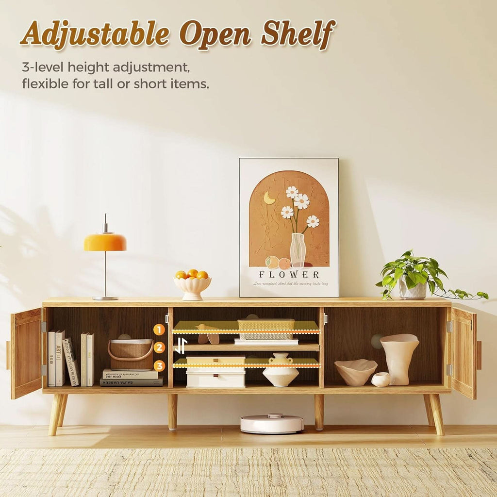 Rattan TV Console
