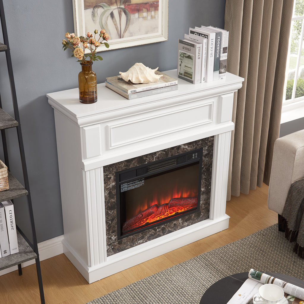 White Traditional Fireplace Mantel