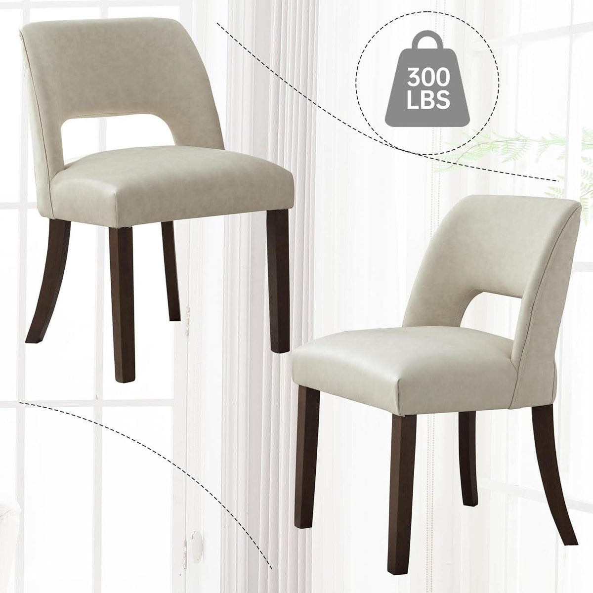 Colette Faux Leather Dining Chair - Set of 2