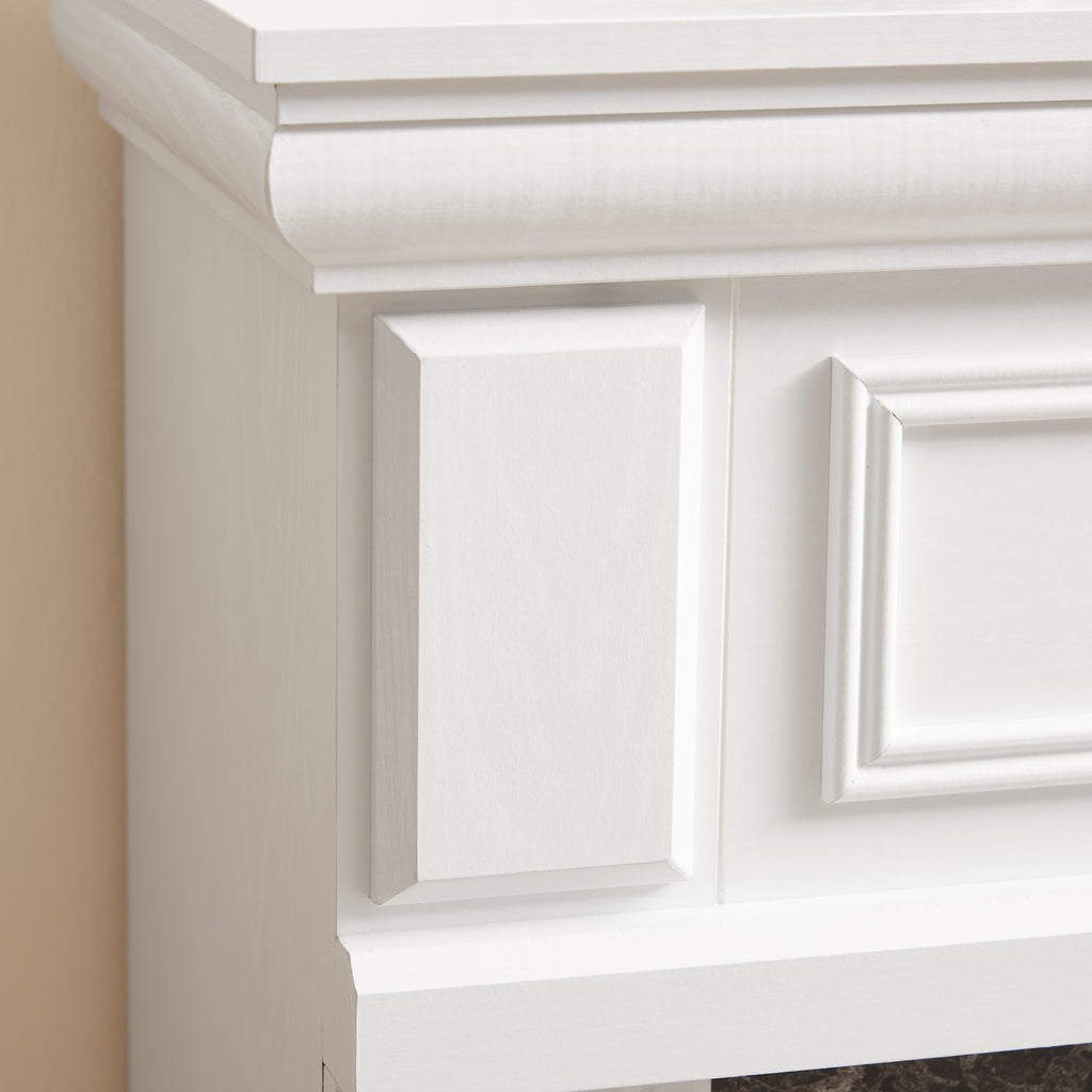 White Traditional Fireplace Mantel