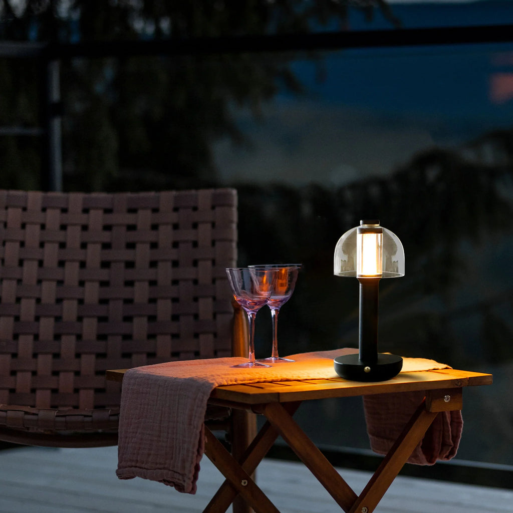 Glass Dome Touch Table Lamp