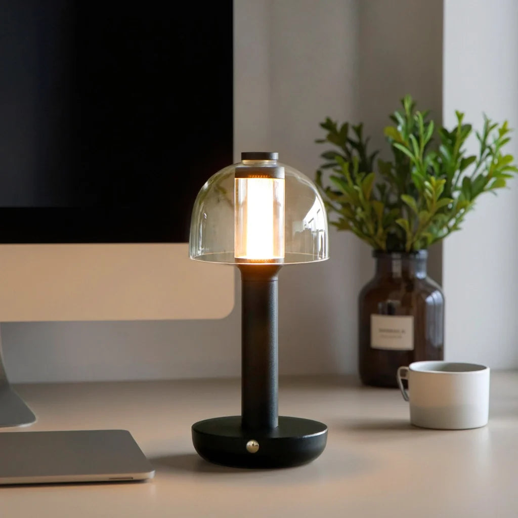 Glass Dome Touch Table Lamp