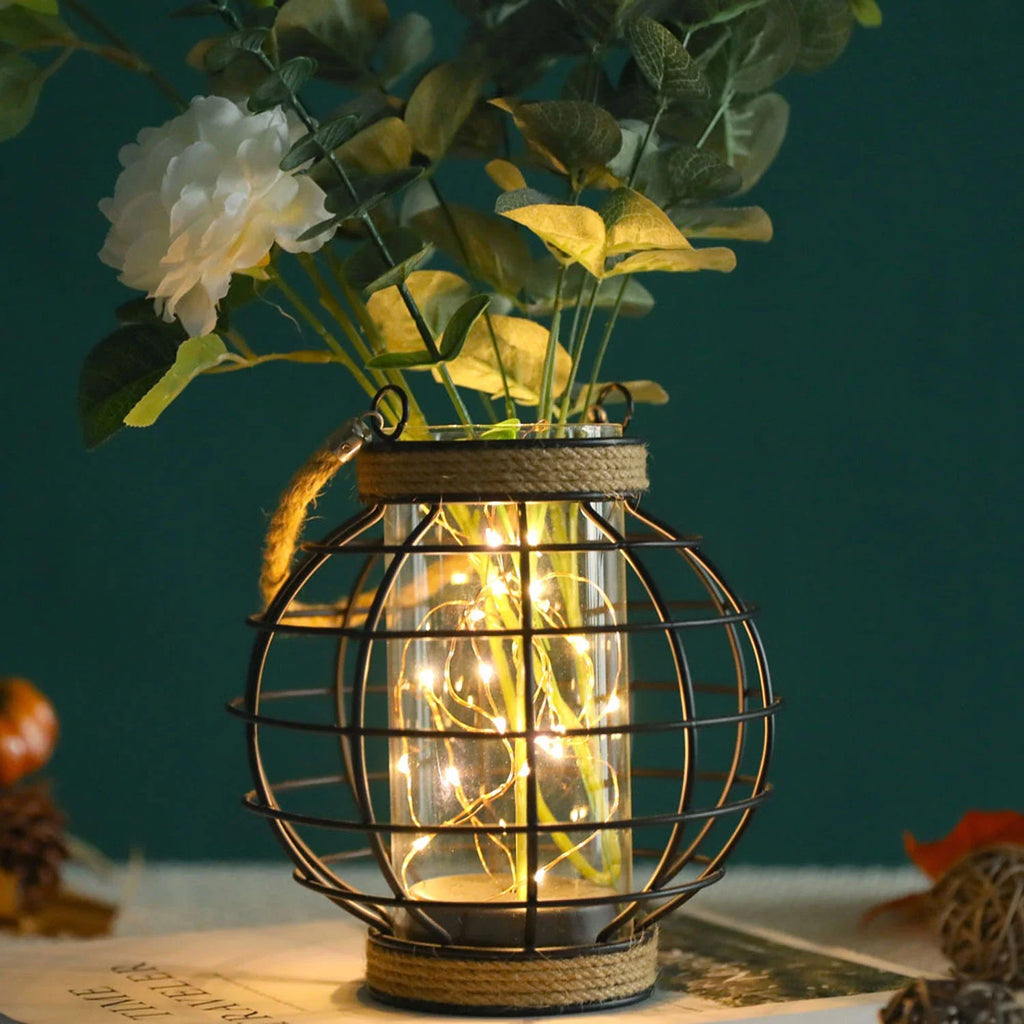 Rope-Trim Cage Lantern