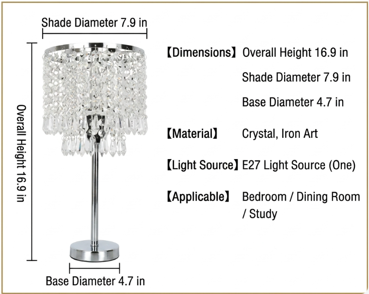 Crystal Cascade Table Lamp